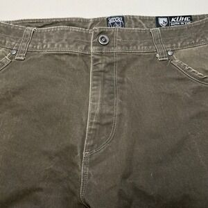 Kuhl RYDR LEAN Pants 38x32 (40x32) Mens 5 Pocket Patina Dye Faded Green Gorpcore